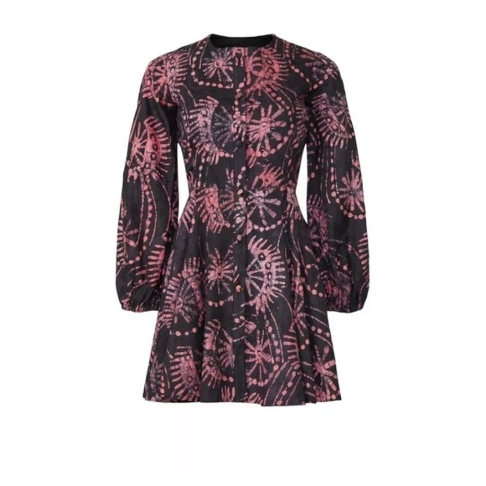 KAHINDO Mara Tie Dye Mini Dress Cutout Size 4 Kahindo Dress Kahindo Kahindo - Picture 5 of 8